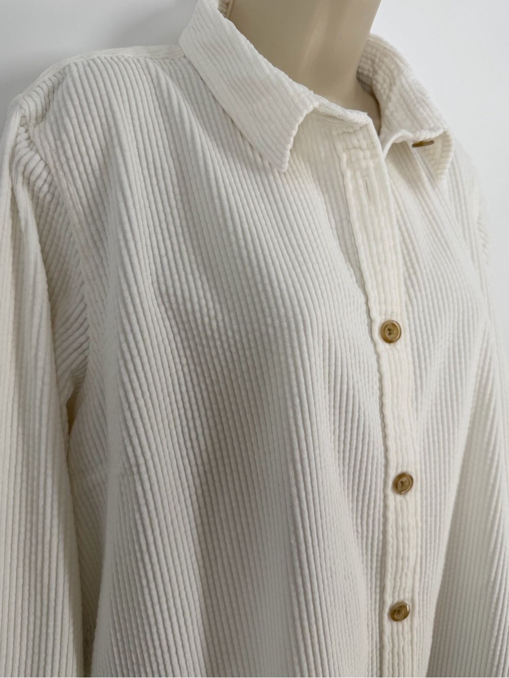 Vintage 90s LL Bean Corduroy Relaxed Tunic Shacket XL Cabincore Gorpcore Granola - Picture 4 of 13